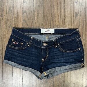 Hollister Women's Navy Jean Shorts